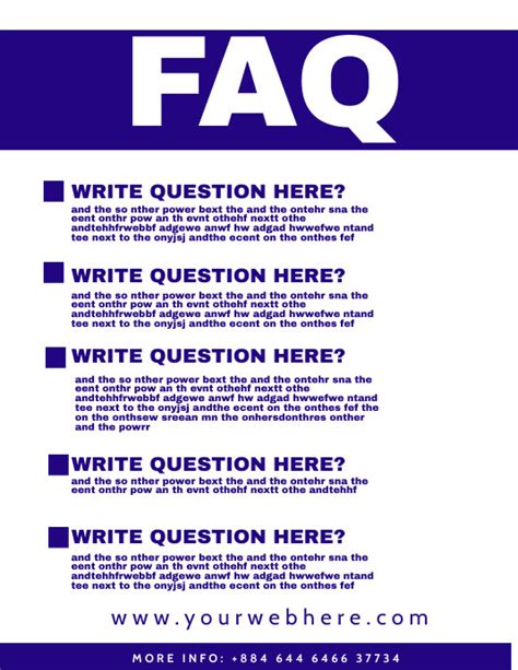 Frequently Asked Questions Templates