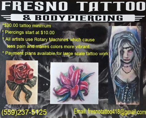 Fresno Tattoo and Body Piercing Gallery Color Work