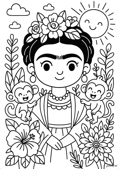 Frida Kahlo Coloring Pages