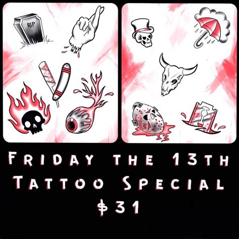 Tattoo Nerd Friday the 13th Tattoo Specials; What You