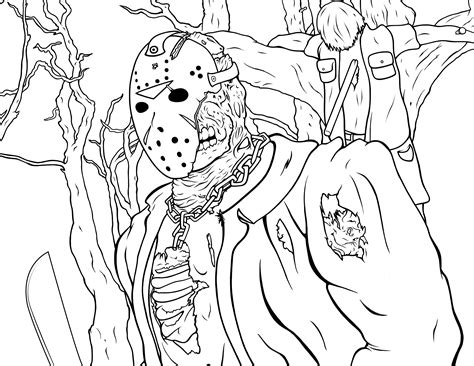 Friday The 13th Coloring Pages Printable