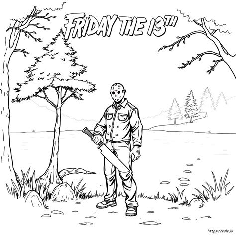 Friday The 13th Coloring Pages