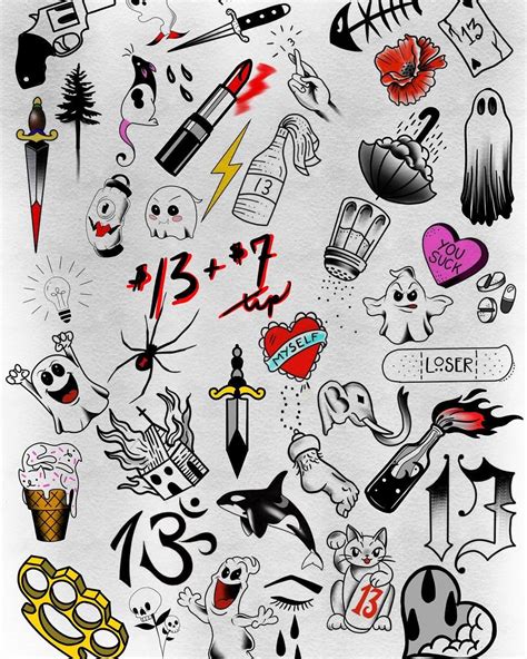 Friday The 13th Flash Tattoos