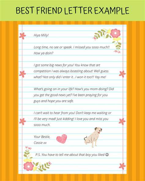 New to format of friend letter writing 22
