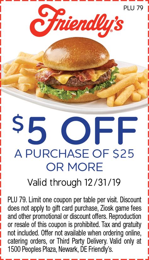 Friendly's Printable Coupons