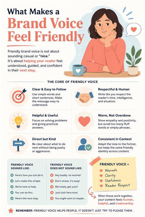 Friendly brand voice