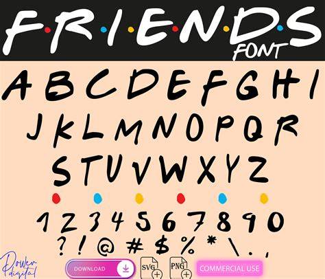 Step up your designs with the Friends Font Generator PNG - Create unforgettable graphics that stand out!
