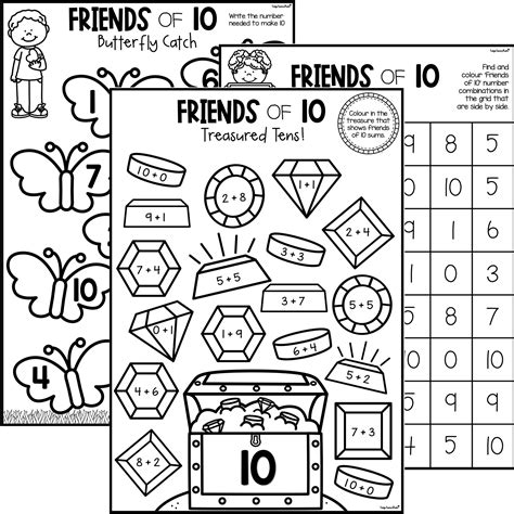 Friends Of Ten Worksheets