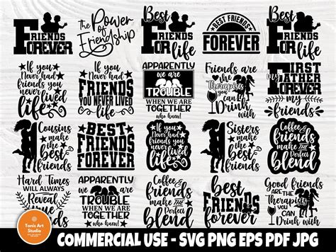 Download Friends SVG Bundle, Friendship Svg Files Images