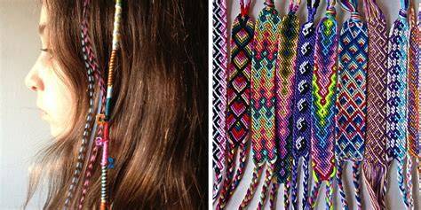 Friendship Bracelets in Hair