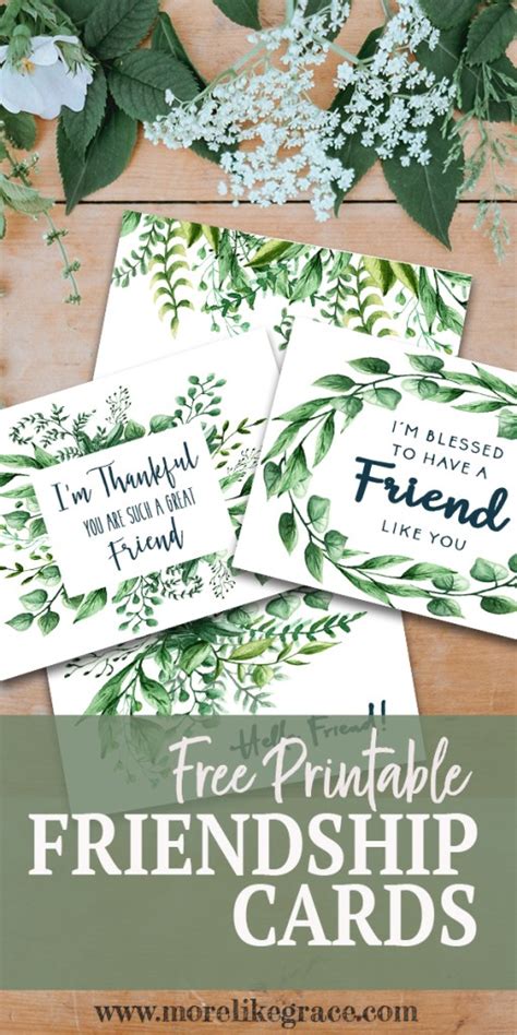 Friendship Cards Free Printable
