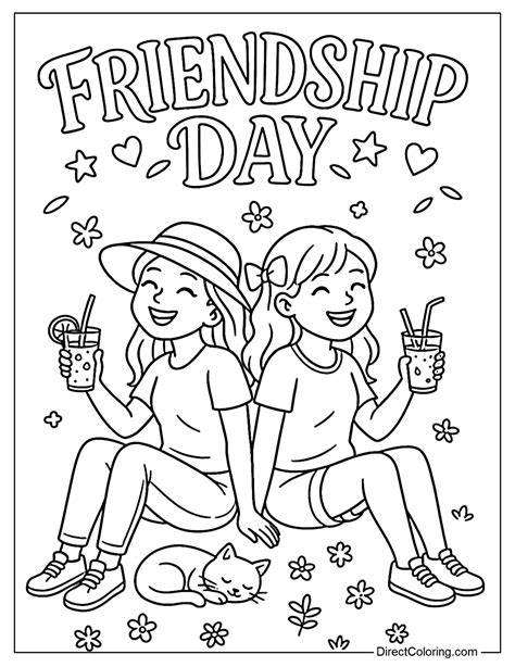 Friendship Coloring Page