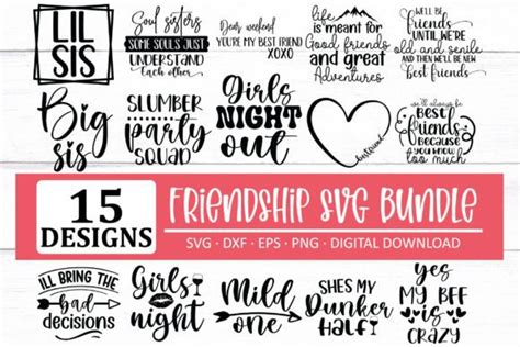Download Friendship Friends SVG Bundle Creativefabrica DXF Files
