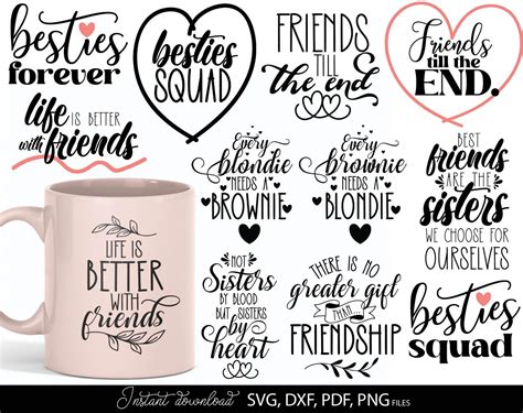 Download Friendship Friends SVG Bundle Easy Edite