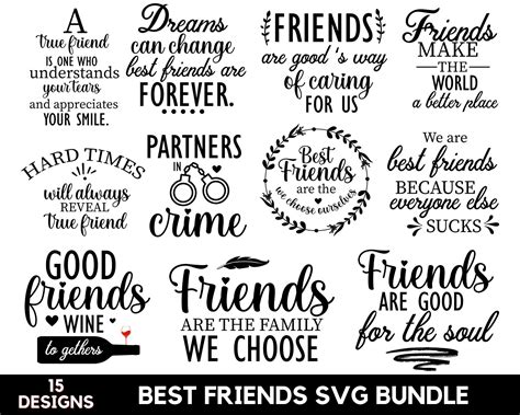 Download Friendship Friends SVG Bundle for Cricut Machine