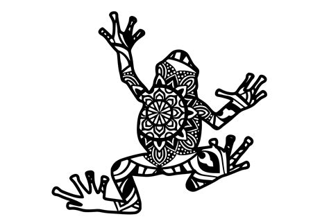 Download Frog Mandala, Animal Cut File DXF Files
