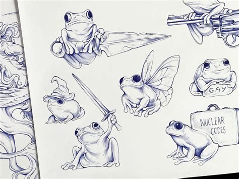 Frog Tattoo Flash