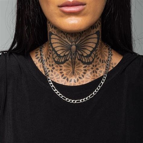 Front Neck Tattoo Designs Female