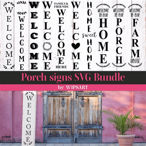 Download Front Porch Decor Bundle Welcome Signs Commercial Use DXF Files
