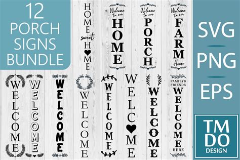 Download Front Porch Decor Bundle Welcome Signs Cut Files