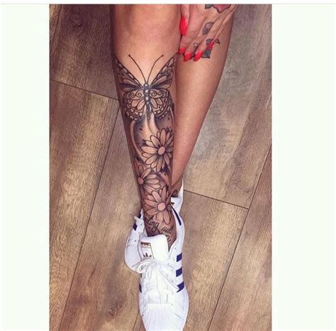 Front Shin Tattoos For Females