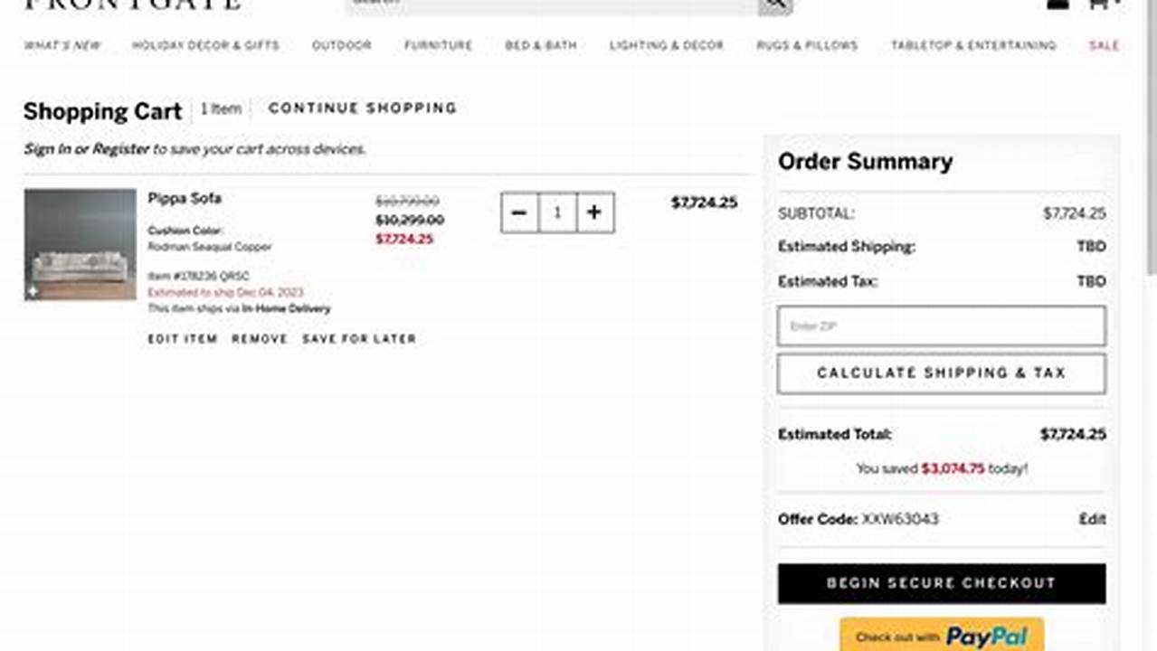 Frontgate Free Shipping Code 2024