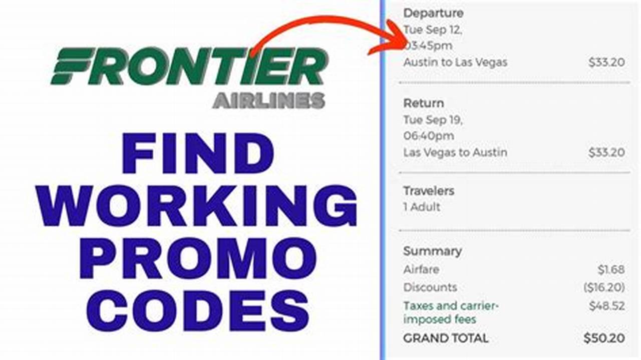 Frontier Promo Code 2024 Baggage