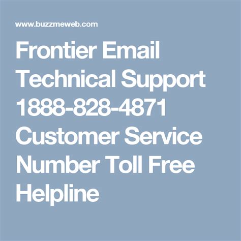 Frontier Technical Support phone number