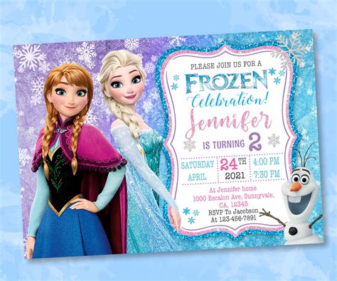 Frozen Birthday Invitation Frozen Elsa Birthday Party Printables