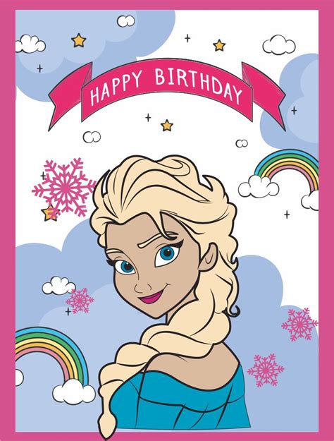 Frozen Printable Birthday Card