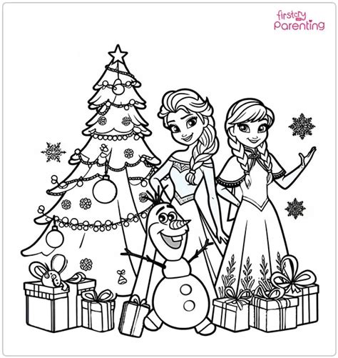 Frozen 2 Coloring Pages Christmas