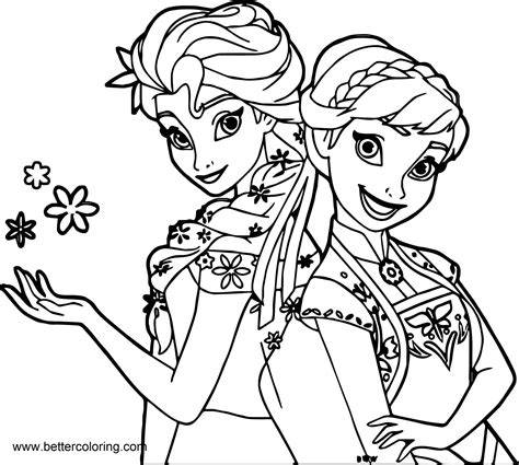 Frozen Coloring Pages Anna And Elsa