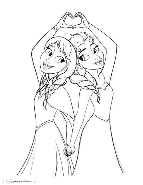 Frozen Coloring Pages Elsa And Anna