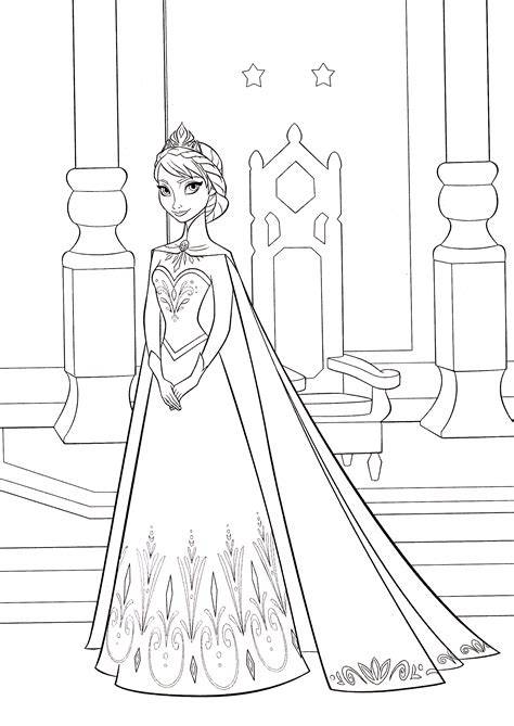 Frozen Elsa Disney Princess Coloring Pages