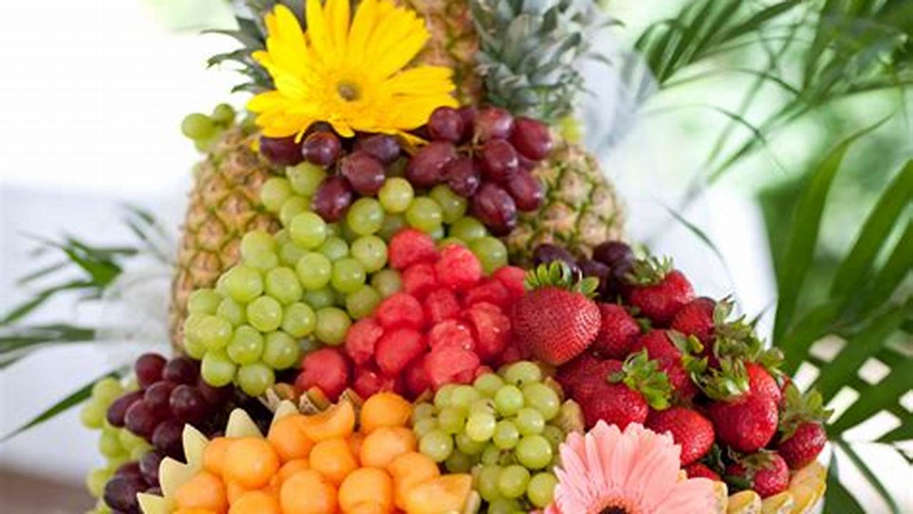 Fruits, Tropical Centerpieces For Wedding