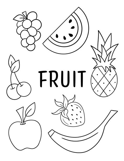 Fruits Coloring Page