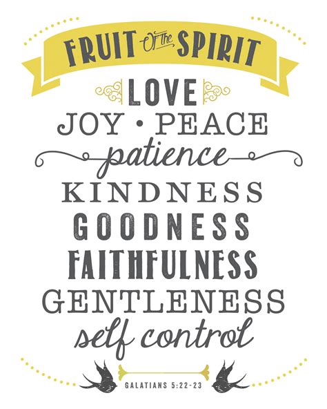 Fruits Of The Spirit Printable