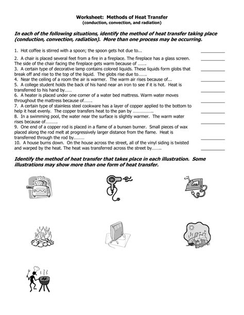 Fts Info Heat Transfer Worksheet Methods Answers Templates