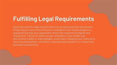 Fulfilling Legal Requirements