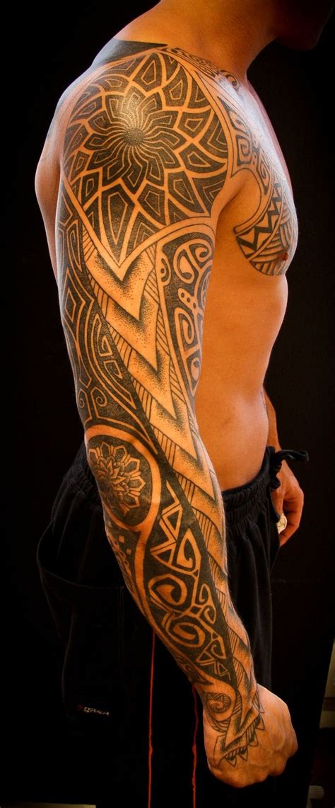 Full arm sleeve Tattoo Sleeve tattoos, Pitbull tattoo