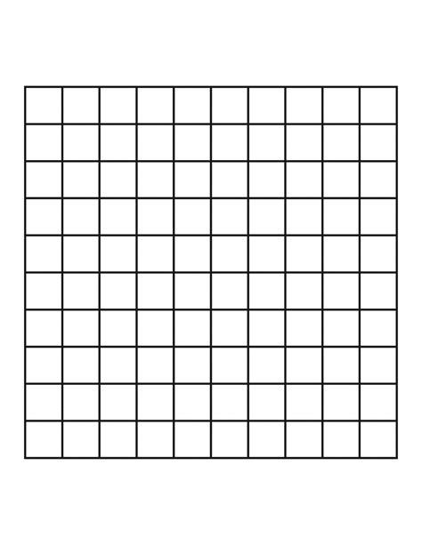 Full Page 10x10 Grid Printable