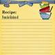 Full Page Recipe Card Template