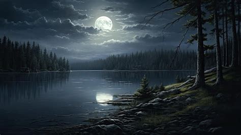 Full Moon casting Silvery Shadows