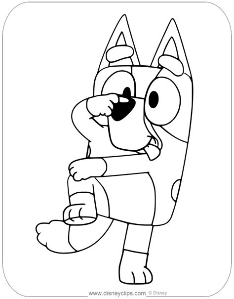 Full Page Printable Bluey Colouring Pages