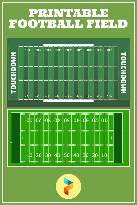 Full Page Printable Football Field