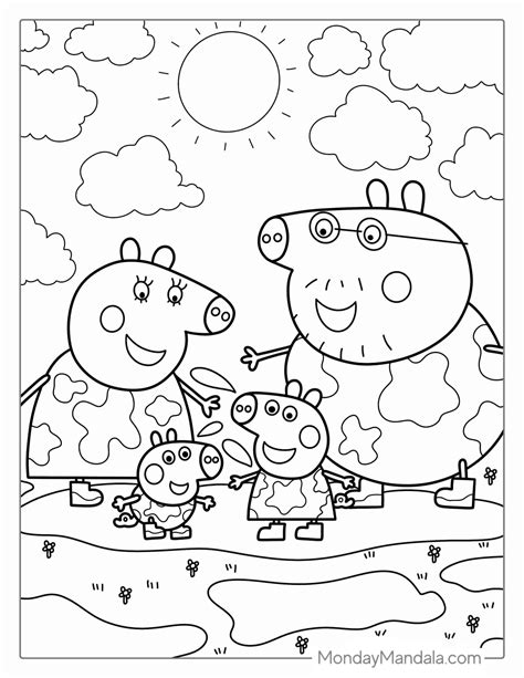 Full Size Peppa Pig Coloring Pages