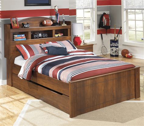 Coaster Cherry Finish trundle captains bed for kids with storage drawers captain's trundle bed