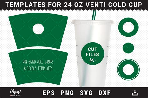Download Full Wrap Venti Cold Cup 24 Oz... Cut Files