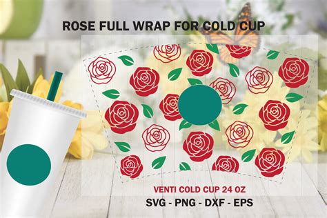 Download Full Wrap Venti Cold Cup 24 Oz... Files For Crafts