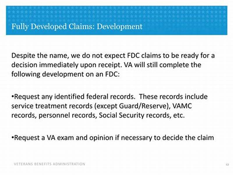 Fully Developed Claims Program